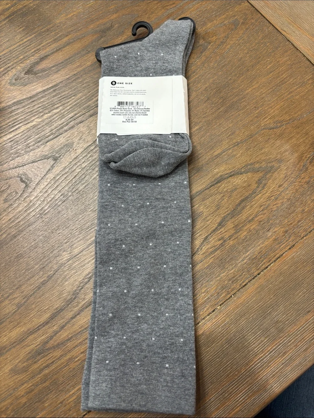 Hue Pindot Knee Sock One Size Fits All NWT